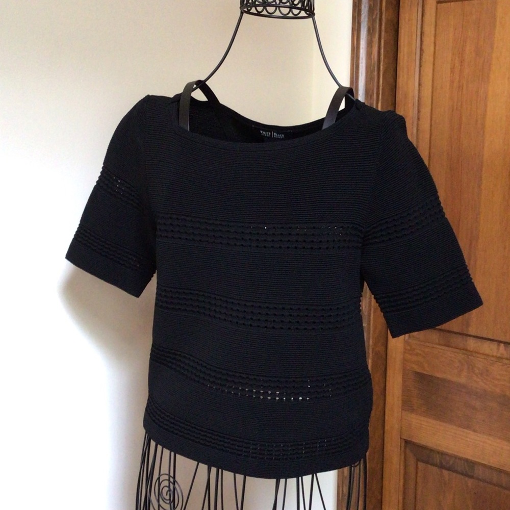 White House Black Market Knit Crop Top Size XS